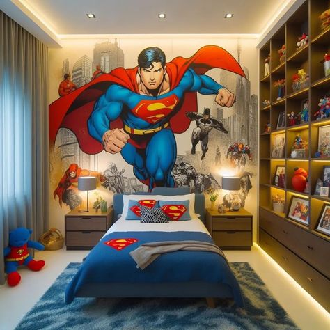 Superman Artwork, Comic Book Superheroes, Dekorasi Kamar Tidur, Dc Comic Books, Dc Comic, Birthday Cards Diy, Dream House Decor, Luxury Living Room, Luxury Living