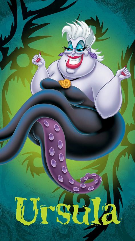 Ursula (The Little Mermaid) Ursula The Little Mermaid, Bedroom Anime, Little Mermaid Characters, Anime Club, Disney Sleeve, Evil Disney, Villain Character, Dark Disney, Disney Villains Art