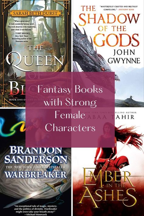 Fantasy Books with Strong Female Characters - The Bookish Mom Strong Female Characters Books, Books With Strong Female Leads, Top Fantasy Books, Female Book Characters, Adult Fantasy Books, Strong Female Protagonist, 2024 Books, Strong Feminine, Mom Crafts