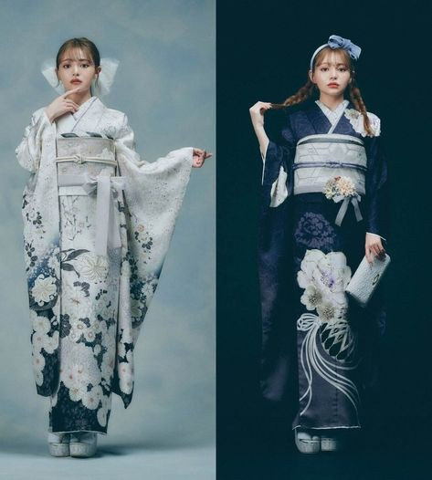 Chinese Fancy Dress, Traditional Japanese Clothing, Furisode Kimono, Creative Fashion Photography, Yukata Kimono, Kimono Design, Japanese Clothing, Kimono Yukata, Kawaii Dress