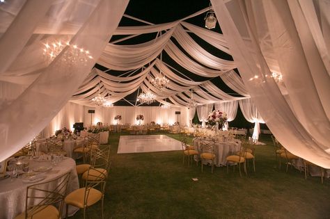 Open Tent at Night | Photography: Victor Sizemore Photography. Read More:  http://www.insideweddings.com/biz/thomas-bui-lifestyle-san-diego/8819/ Quince Rancho Theme, Outdoor Quinceanera Ideas, Outdoor Quinceanera, Quinceanera Venue, Charro Wedding, Quince Planning, Quince Decor, Quince Themes, Quinceanera Pink