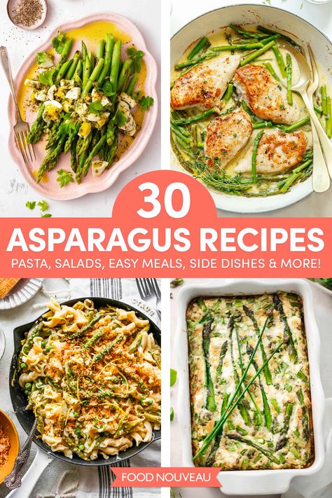 30 Fresh Asparagus Recipes to Celebrate Spring Healthy Dinner With Asparagus, Asparagus Main Dish, Spring Asparagus Recipes, Low Calorie Asparagus Recipes, Recipes For Asparagus Side Dishes, Asparagus Main Dish Recipes, What To Make With Asparagus, Dinner Ideas With Asparagus, Dishes With Asparagus