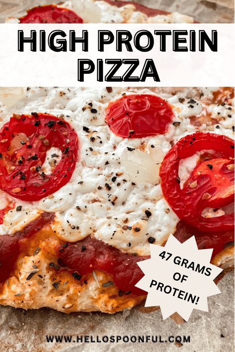 Protein Pizza Crust, Healthy Pizzas, High Protein Pizza, Vegetarian High Protein, 2 Ingredient Dough, Protein Ideas, Protein Pizza, Protein Vegetarian, Turkey Pepperoni