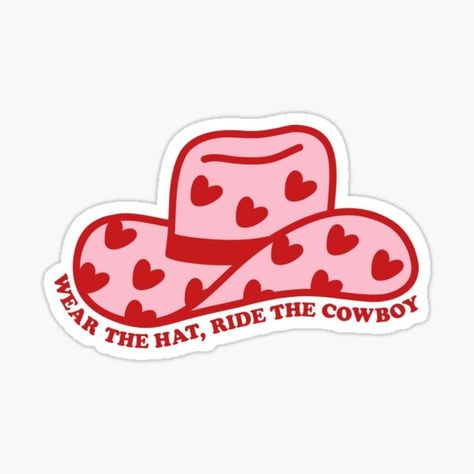 Romance Stickers, Cowboy Hat Sticker, Book Tropes, Pink Cowboy Hat, Cowboy Romance, Pink Cowboy, Arte Peculiar, Pop Stickers, Kindle Cover