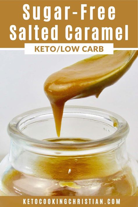 Easy Salted Caramel Sauce - Keto, Low Carb & Sugar Free A thick and rich Low Carb caramel sauce with a little salty bite, perfect to pour over ice cream or use in my Salted Caramel Cheesecake Mousse! #ketorcaramel #ketosauces #ketodesserts Insuline Resistance, Keto Caramel Sauce, Low Carb Treat, Keto Caramel, Dolce Poche Calorie, Low Carb Backen, Keto Sauces, Salted Caramel Cheesecake, Counting Carbs