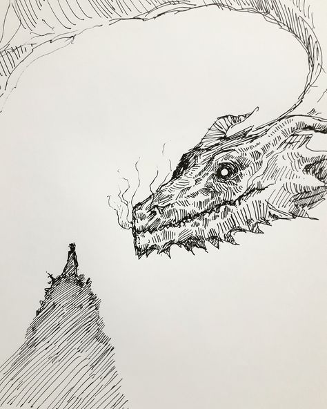 My Old Drawing - Dragon, A. Shipwright on ArtStation at https://www.artstation.com/artwork/EVEW8K A Shipwright, Dragon Manga, Dark Souls Artwork, Old Dragon, Dinosaur Sketch, Dragon Sketch, Pen Art Drawings, Art Tools Drawing, Creature Drawings