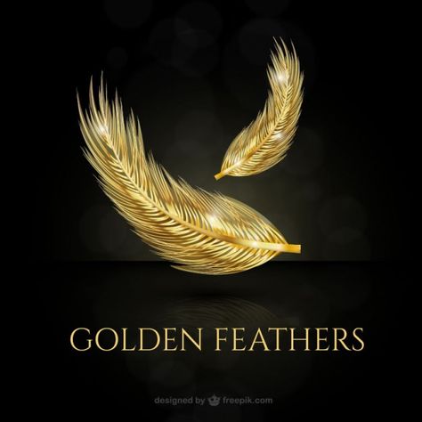 Golden bright feathers Free Vector Golden Feather, Angel Feathers, Hd Images, Hen, Premium Vector, Graphic Resources, Feathers, Concept Art, Iphone Wallpaper