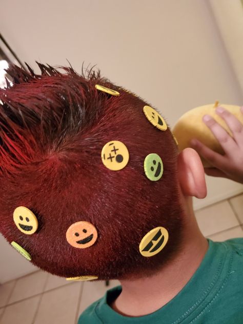 Red hair spray and emoji stickers and tadaaaa Red Hair Spray, Crazy Hair Day, Emoji Stickers, Crazy Hair Days, Hair Spray, Crazy Hair, Hair Day, Coach Dinky Crossbody, Spectacles