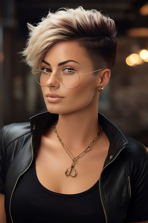 Versatile Haircut, Edgy Short Haircuts, Short Pixie Cuts, Elegant Hairstyle, Long Pixie Hairstyles, Short Hair Pixie Cuts, Short Hair Undercut, Super Short Hair, Edgy Short Hair