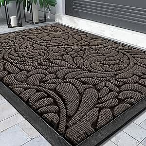 Yimobra Sturdy Door Mat, Heavy Duty Front Welcome Mats for Home Entrance Outdoor Indoor, Doormat for Outside Back Patio Floor Entry Porch Garage Office, Weather Resistant Easy Clean, 29.5 x 17, Brown Home Entrance Outdoor, Modern Porch Ideas, Entrance Outdoor, Patio Floor, Entry Porch, Modern Porch, Garage Office, Indoor Mat, Home Entrance