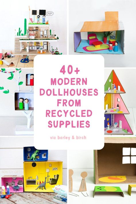 Recycled Diy, Cardboard Dollhouse, Kids Doll House, Recycled Crafts Kids, Bookcase Diy, Non Toy Gifts, Cardboard Toys, Doll House Crafts, Dollhouse Ideas