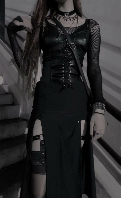 Dark goth dress, style, dark aesthetic Dark Style Aesthetic, Goth Emo Outfits, Shadow Dress, Regular Outfits, Outfit Boards, Night Shadow, Dark Aesthetics, Emo Dresses, Dark Style