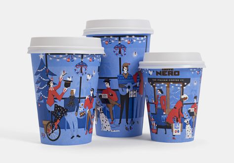 Caffè Nero - Together Design - Together Design Coffee Websites, Paper Cup Design, Coffee Cups With Lids, Coffee Cups Diy, Coffee Cup Art, Fashion Poster Design, Smoothie Cup, Winter Coffee, Coffee Cup Design