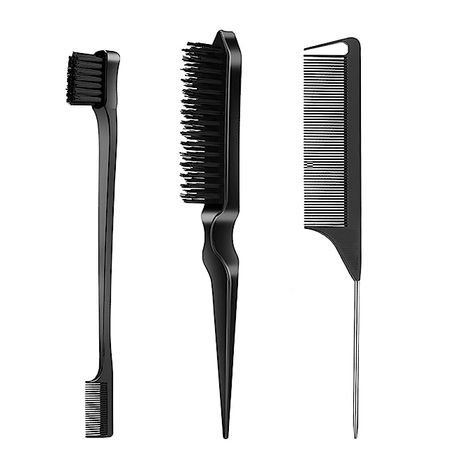 Hair Flyaways, Slick Back Hair, Edge Brush, Teasing Brush, Rat Tail Comb, Tail Comb, Hair Brush Set, Rat Tail, Ponytail Bun