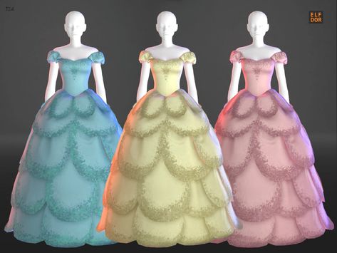 Sifix Arcane Illusions Galinda Gown RC - ELFDOR Sims 4 Princess Cc Maxis Match, Sims 4 Ballgown, Disney Challenge, Sims 4 Decades Challenge, Fantasy Princess, Sims 4 Cc Kids Clothing, Sims Games, Sims 4 Gameplay, Ballet Dress