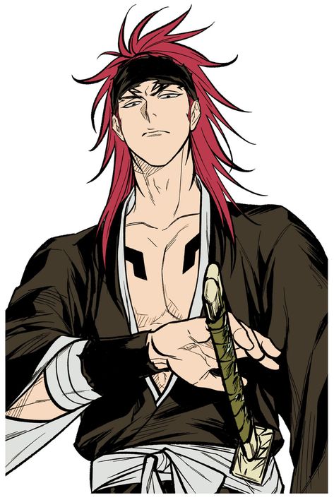 Renji Bleach, Bleach Meme, Dragon Manga, Bleach Renji, Abarai Renji, Renji Abarai, Bleach Drawing, Byakuya Kuchiki, Witch Characters