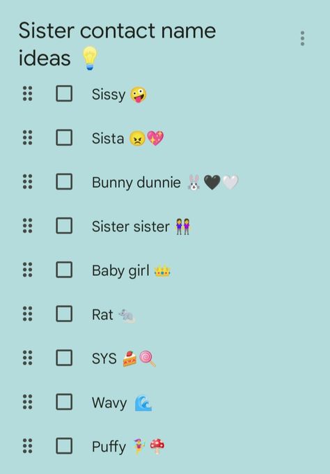 Sister Name Wallpaper, Sister Names In Phone, Sister Contact Name Ideas, Ideas Name, Group Chat Names, Sister Ideas, Sisters Quotes, Christian Quotes Wallpaper, Contact Names