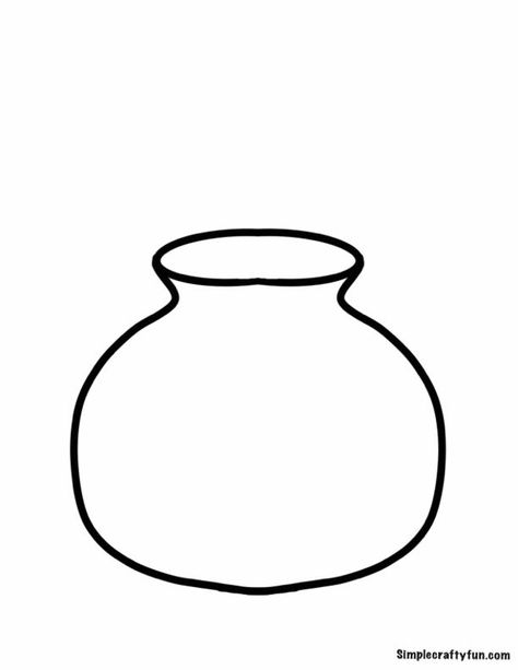 Printable Vase Template, Vase Templates Free Printable, Vase Stencil, Vase Template, Crafts With Kids, Lounge Art, Shape Templates, Making Cards, Templates Printable Free