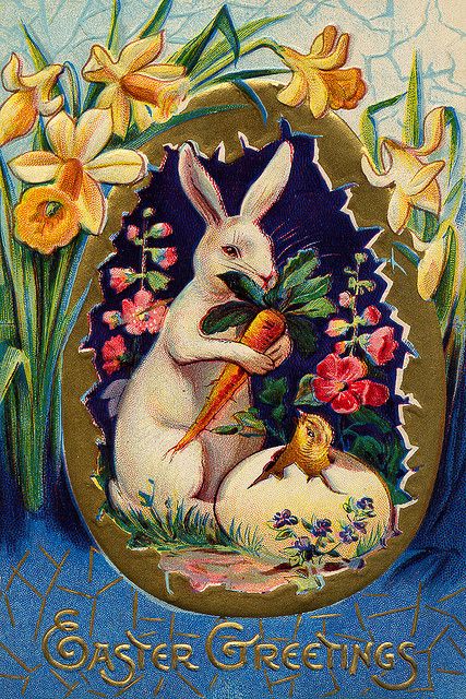 .. Easter Graphics, Vintage Easter Postcards, Vintage Easter Cards, Vintage Holiday Cards, Easter Illustration, Bunny Egg, Easter Postcards, Easter Images, Easter Bunny Eggs