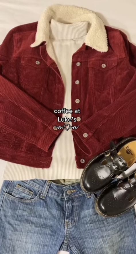 Corduroyed Jacket Outfits, Maroon Denim Jacket Outfit, Corduroy Jean Jacket Outfit, Burgundy Corduroy Jacket Outfit, Red Courderoy Jacket Outfit, Red Sherpa Jacket Outfit, Curdoroy Jacket Outfits, Red Jean Jacket Outfit, Red Corduroy Jacket Outfit