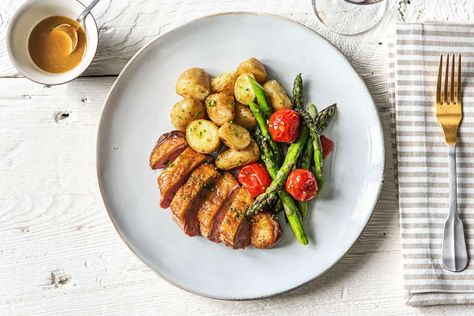 Pan-Seared Duck Breast Duck Breast Recipe, Duck Breast, Hello Fresh Recipes, How To Cook Potatoes, Think Food, Hello Fresh, Aesthetic Food, Real Food Recipes, Food Inspiration