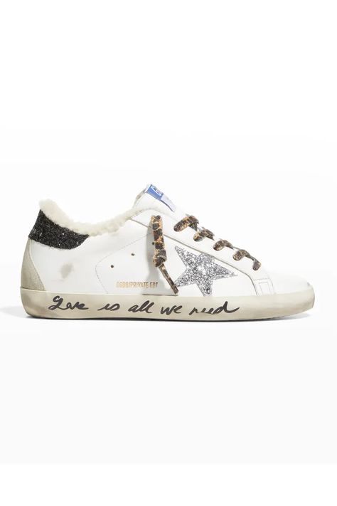 X5FWV Golden Goose Superstar Leopard-Print Lace Shearling Sneakers Golden Goose Superstar Sneakers, Golden Goose Superstar, Shoes And Sneakers, Goose Shoes, Stockholm Style, Brown Hair Balayage, Exclusive Sneakers, Hair Balayage, Golden Goose Shoes