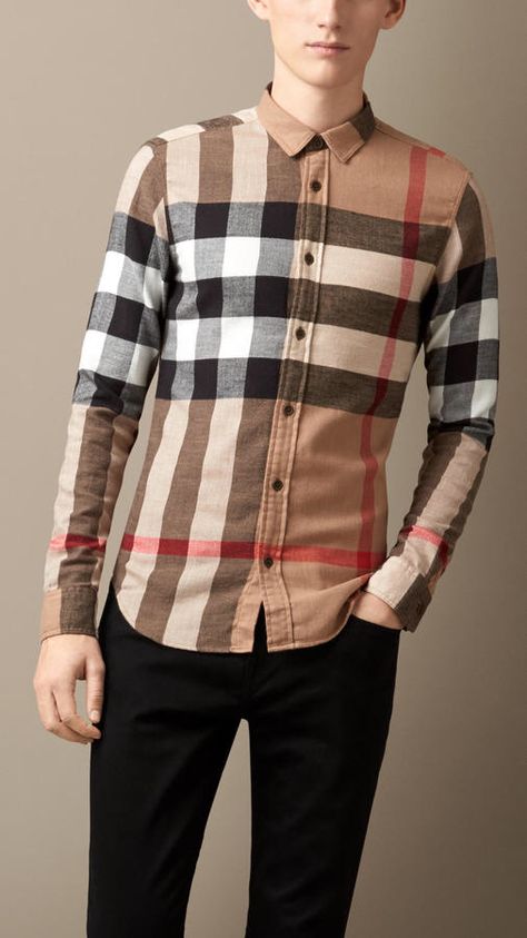 Burberry Clothes, Checked Shirt Outfit, Burberry Shirts For Men, Bayou Classic, Checked Shirts, Burberry Style, Shirt Outfit Men, Burberry Dress, Burberry Shirts