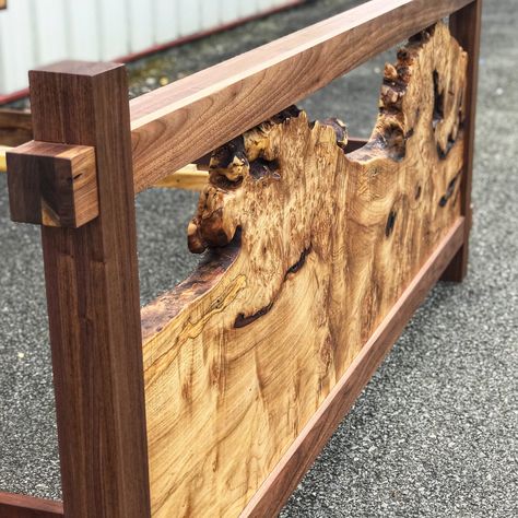 New Gallery — Corey Morgan Wood Works 4 Post Bed, Live Edge Headboard, Live Edge Bed, Bed King Size, Post Bed, Rustic Log Furniture, Log Bed, Bed Platform, Woodworking Bed