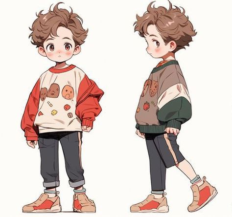 Drawing Kids Character Design, Kid Oc Boy, Gender Neutral Character Design, Sleepy Character Design, Little Boy Character Design, Drawing Toddlers, Kid Drawing Reference, Child Drawing Reference, Kid Oc Art