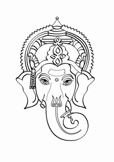 Coloring page: Hindu Mythology: Ganesh (Gods and Goddesses) #42 - Printable coloring pages Ganesha Drawing, Ganesha Tattoo, Tattoo Back, Ganesh Art, Tanjore Painting, Ganesha Painting, Ganesha Art, Hindu Mythology, Indian Paintings