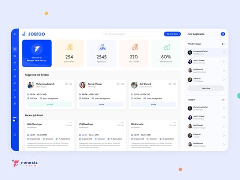 Jobs Posting - Employer Dashboard Design To Do List Website, Ux Kits, Ui Design Dashboard, Web Dashboard, Card Ui, Data Dashboard, Job Website, Analytics Dashboard, Ui Design Website