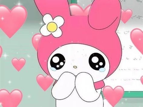 Cartoon Mood, Cute Love Memes, Hello Kitty Aesthetic, Melody Hello Kitty, Hello Kitty Characters, Cat Icon, Pink Bunny, Hello Kitty My Melody, Hello Kitty Pictures