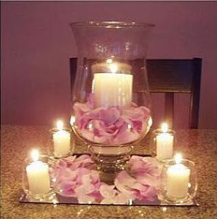 Sweet Sixteen Centerpieces, Wedding Reception Centerpieces Diy, Christening Centerpieces, Non Floral Centerpieces, Flowers And Candles, Centerpiece Craft, Diy Wedding Reception, Centerpieces Diy, Tafel Decor