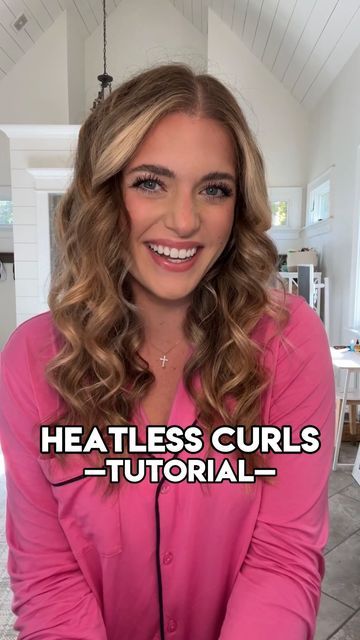 How To Get Curls Without Heat, Heatless Curls Overnight Headband, French Braid Heatless Curls, Heartless Hair Curler, How To Use Heatless Curlers, How To Use Heatless Curling Wrap, Hair Curlers Overnight, Curl Hair Without Heat, Satin Hair Wrap