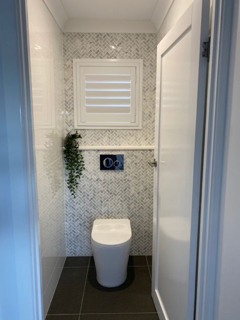 Patio Door Shutters, Toilet Window, Guest Toilet, Toilet Room, Shutter Doors, Bathroom Windows, Wall Mounted Toilet, Room Renovation, Marble Mosaic