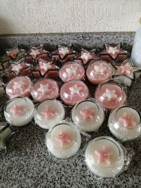 Quince Recuerdos Ideas, Star Candles, Debut Theme, Sweet 15 Party Ideas Quinceanera, Sweet 15 Party Ideas, Quinceanera Pink, Birthday Party Snacks, Birthday Souvenir, Star Candle