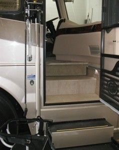 Wheelchair Travel, Rv Conversion, Wheelchair Accessible Vehicle, Wheelchair Accessories, Aluminum Chairs, Lift Design, Rv Accessories, Aging In Place, Wheelchair Accessible