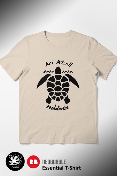 Diving in the Maldives with sea turtles - Ari Atoll Essential T-Shirt for people who like to swim with turtles. Swim With Turtles, Turtle Silhouette, Marsa Alam, Underwater Life, Sea Turtles, Funny Puns, Scuba Diving, Sea Turtle, Maldives