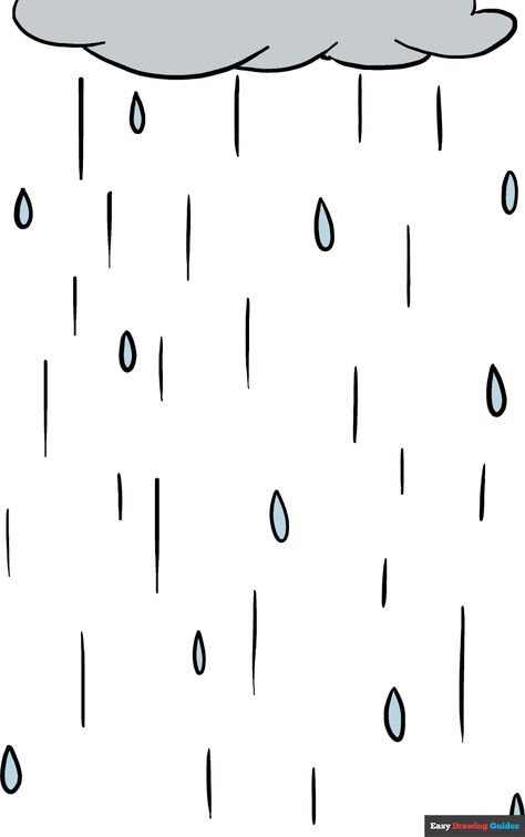 How To Draw Rain Drops, Rain Drawing Easy, How To Draw Rain, Rain Drawing, Drawing Rain, Star Rain, Easy Drawing Tutorial, Drawing Quotes, Drawing Tutorial Easy