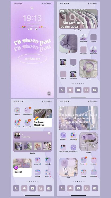 Purple Themed Phone Layout, Purple Aesthetic Homescreen Layout, Iphone Homescreen Ideas Purple, Phone Theme Ideas Purple, Purple Wallpaper Widget, Homescreen Layout Purple, Samsung Homescreen Layout Ideas, Miffy Wallpaper, Widget Iphone