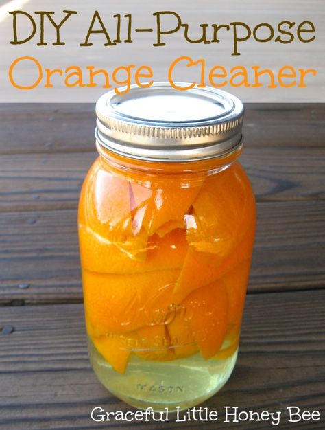 DIY All-Purpose Orange Cleaner All Natural Cleaner, Orange Cleaner, Housekeeping Ideas, Diy All Purpose Cleaner, Organic Cleaning, Vinegar Cleaner, Natural Cleaner, Diy Lavender, All Natural Cleaners