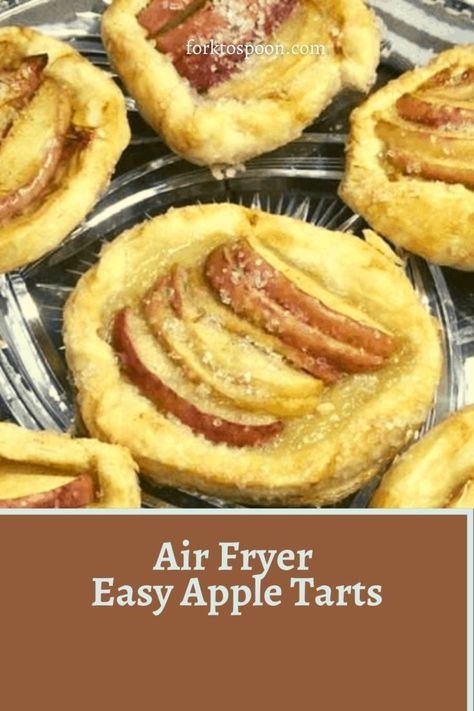 AIR FRYER EASY APPLE TARTS Easy Apple Galette Recipe, Apple Galette Recipe, Air Fryer Easy, Traditional French Desserts, Apple Tarts, Apple Galette, Galette Recipe, Homemade Vanilla Ice Cream, Apple Tart