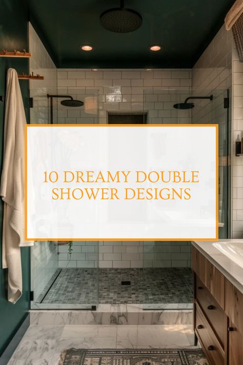 This pin showcases 10 dreamy double shower designs that bring a luxurious touch to any bathroom. Explore stylish configurations, luxury features, and clever use of space to inspire your next bathroom revamp. Master Bath Dual Shower Ideas, Double Shower Head Small Bathroom, Bathroom Shower Nook Ideas, Walk In Shower Two Shower Heads, Master Shower With 2 Shower Heads, Shower Dual Shower Heads, Double Door Shower Master Bath, Double Sided Shower Master Bath, European Shower Bathroom