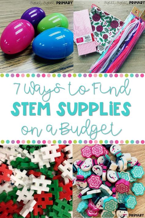 Not sure how to keep your STEM / STEAM stash supplied on the cheap? Here's 7 ways I keep our supplies full without breaking the bank. #stem #steam #science Stem Station, Steam Night, Homeschool Materials, Science Stations, Steam Science, Maker Space, 4th Grade Science, Space Activities, Third Grade Classroom