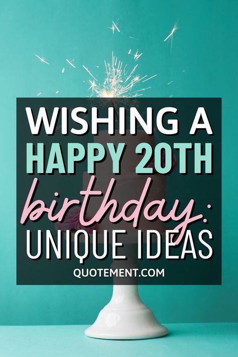 Find out why my impressive collection of top 120 unique wishes for a happy 20th birthday will amaze both you and your loved ones! Birthday Unique Ideas, Happy 20th Birthday To My Daughter, 20 Birthday Wishes For A Friend, 20th Birthday Wishes For Best Friend, Happy 20th Birthday Daughter, Happy Birthday Wishes 20 Year Old, My 20th Birthday Quotes, Happy 20 Birthday Quotes, Quote For 20th Birthday