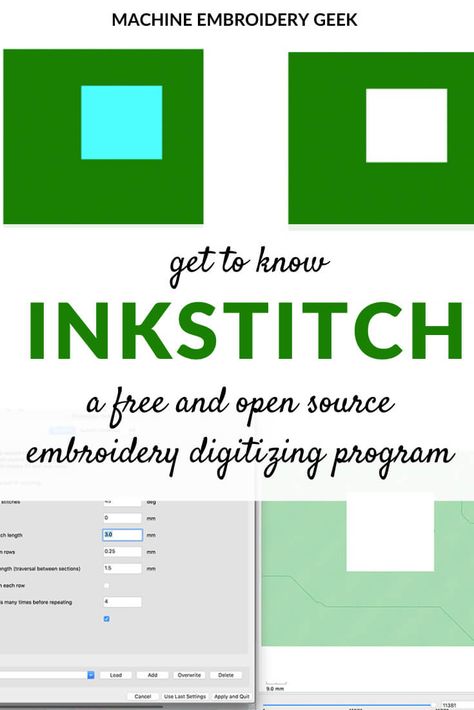 What is Inkstitch - a free tool for creating machine embroidery designs How To Download Embroidery Files, Ink Stitch, Free Embroidery Files, Brother Embroidery Machine Tutorial, Machine Embroidery Knockdown Stitch, Inkscape Inkstitch, Embroidery Machine Projects, Brother Prs100 Embroidery, Embroidery Digitizing Software