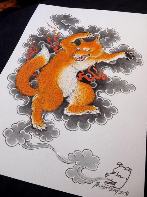 Kitsune Art, Sarah Tattoo, Irezumi Tattoo, J Tattoo, Irezumi Tattoos, Japanese Tattoo Art, Fox Art, Flash Art, Anime Tattoos