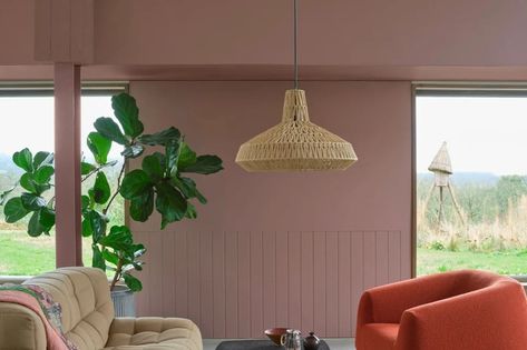 17 Gorgeous Paint Colors For A Happy Home - Brit + Co Pink Farrow And Ball, Farrow And Ball Sulking Room, Sulking Room Pink, Dulux Paint Colours, Paint Color Chart, Paint And Paper Library, Rose Crown, Dulux Heritage, Scenic Wallpaper