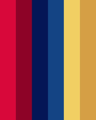 Evening with the Rich Blue Red Yellow Color Palette, Red Blue Yellow Color Scheme, Red Blue Palette, Color Wheel Art, Pantone Color Chart, Colours That Go Together, Hexadecimal Color, Invite Ideas, Yellow Colour Scheme