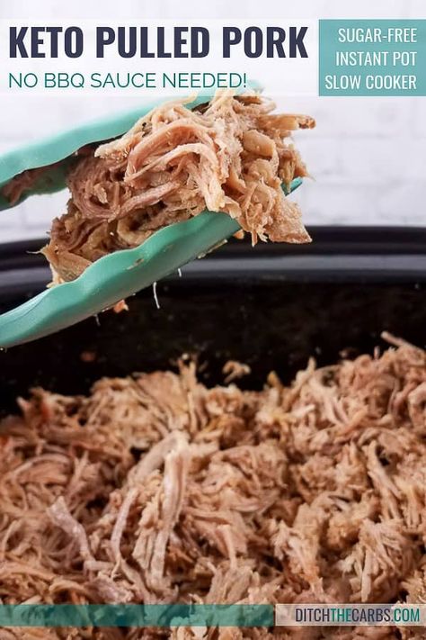 Low Carb Pulled Pork Crock Pot Recipes, No Bbq Sauce Pulled Pork, No Carb Slow Cooker Recipes, Pulled Pork Crock Pot Recipes Keto, Keto Pork Recipes Crock Pot, Keto Bbq Pulled Pork Slow Cooker, Keto Pork Crockpot Recipes, Keto Pork Butts In The Crock Pot, Pulled Pork Slow Cooker No Bbq Sauce